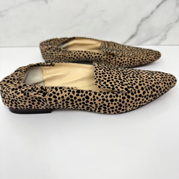 Sole Society Womens Breck Flat Loafer Shoe Size 7.5 Cheetah Print Brown - Picture 3 of 8